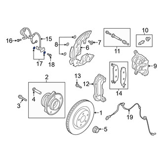 Ford OE - Brake Hydraulic Hose Caliper Bolt Washer