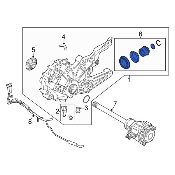 Ford OE MB3Z7B215A Rear Transfer Case Output Shaft Seal