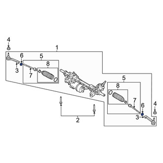 Ford OE - Outer Steering Tie Rod Nut
