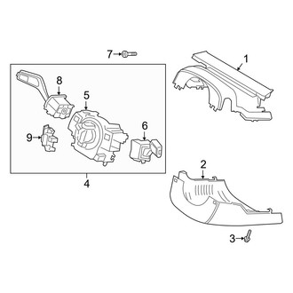 Ford OE - Steering Column - Shroud, Switches & Levers (Power Tilt/Telescope), (Platinum / ST)