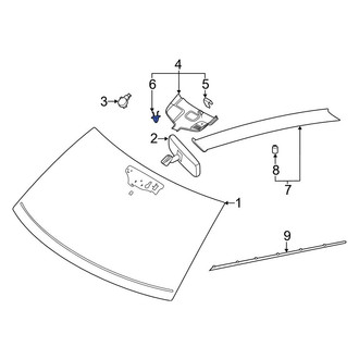 Ford OE - Interior Rear View Mirror Cover Clip