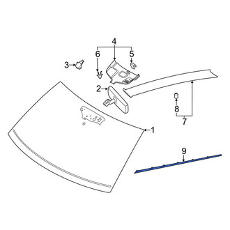 Ford OE - Right Windshield Molding Bracket