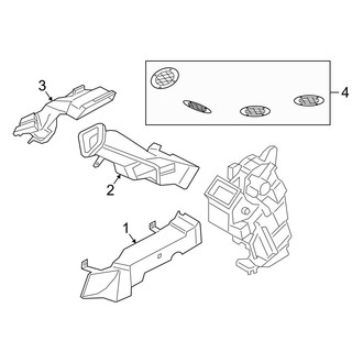 Ford OE - Instrument Panel - Ducts (Rear)