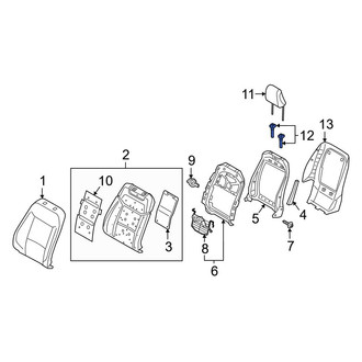 Ford OE - Rear Center Headrest Guide