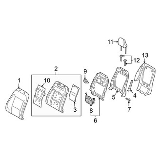 Ford OE - Seats & Tracks - Passenger Seat Components (Seat Back)