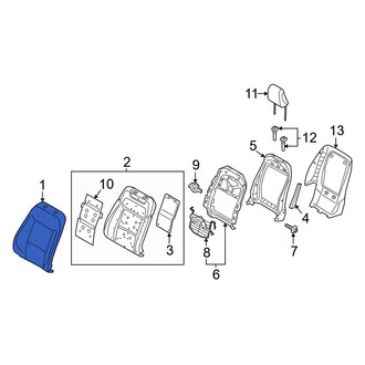 Ford OE - Front Left Seat Back Cushion Cover