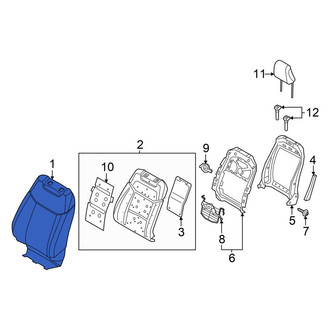 Ford OE - Front Right Seat Back Cushion Cover