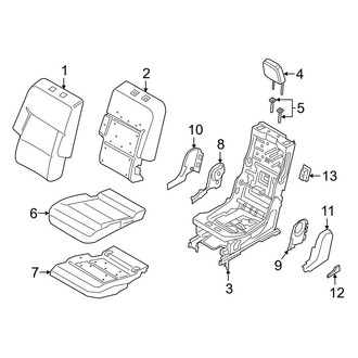 Ford OE - Seats & Tracks - Second Row Seats (Outer Seats, Split Folding)