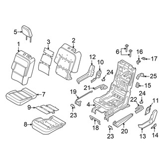 Ford OE - Seats & Tracks - Second Row Seats (Outer Seats, With Center Armrest)
