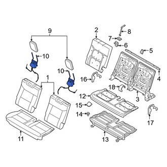 Ford OE - Headrest Bracket