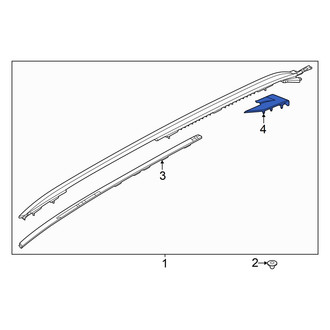Ford OE - Left Roof Luggage Carrier Side Rail Cap