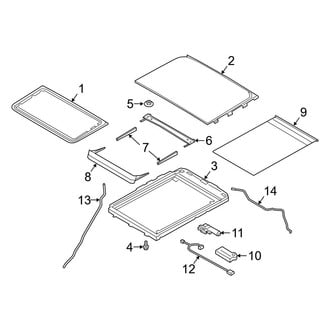 Ford OE - Roof - Sunroof (Electric Glass Panoramic Roof), (Limited / Limited Hybrid / Platinum / ST / XLT)