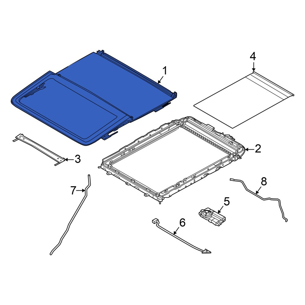 Ford OE SB5Z78500A18A - Roof Panel Glass