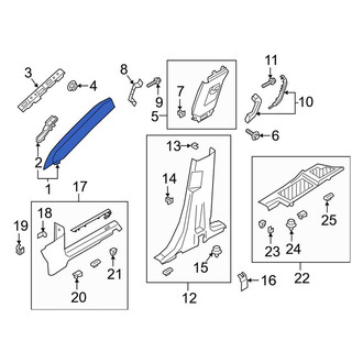Ford OE - Left Body A-Pillar Trim Panel