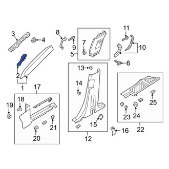 Ford OE - Body A-Pillar Trim Panel Clip