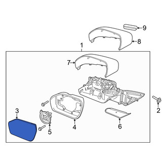 Ford OE - Front Left Door Mirror Glass