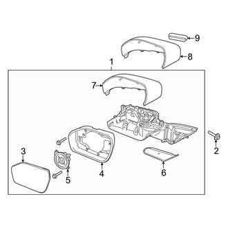 Ford OE - Front Door - Outside Mirrors (W/O Turn Signal)