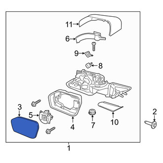 Ford OE - Front Right Door Mirror Glass