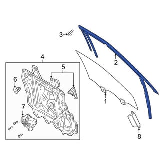 Ford OE - Front Left Window Channel