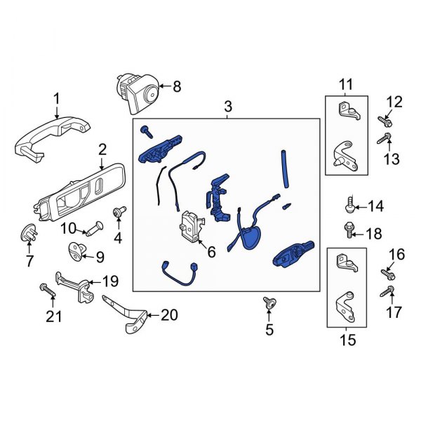 Ford OE LB5Z78219A64Q Front Right Door Latch Assembly