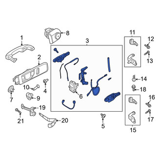 Ford OE - Front Right Door Latch Assembly