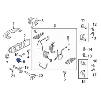 Ford OE - Front Door Lock Striker Plate