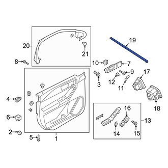 Ford OE - Front Right Door Window Belt Weatherstrip