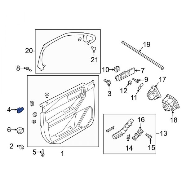 Door Interior Trim Panel Grommet