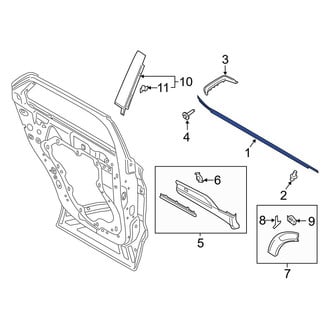 Ford OE - Rear Left Door Belt Molding