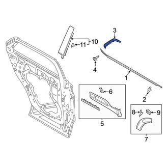 Ford OE - Rear Left Door Reveal Molding