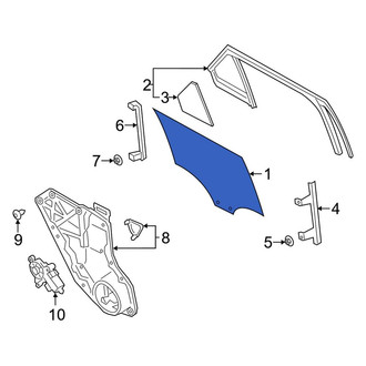 Ford OE - Front Left Door Glass