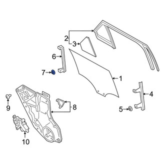 Ford OE - Door Window Division Bar Nut