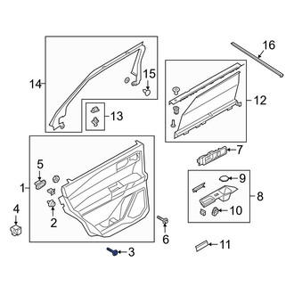 Ford OE - Door Interior Trim Panel Screw