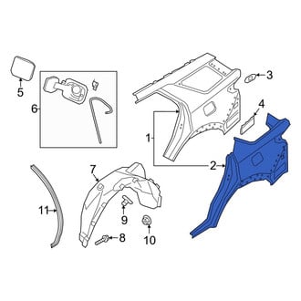 Ford OE - Rear Left Outer Quarter Panel Reinforcement