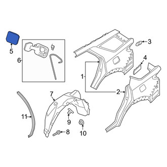 Ford OE - Rear Fuel Filler Door