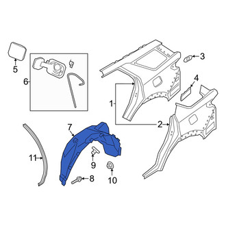 Ford OE - Rear Right Quarter Panel Splash Shield