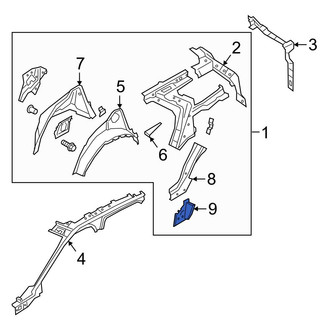 Ford OE - Rear Right Lower Quarter Panel Extension
