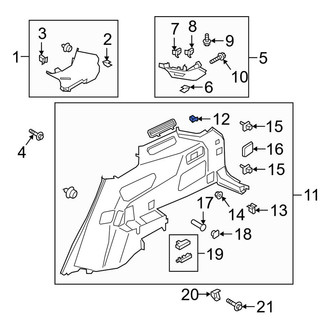 Ford OE - Right Quarter Panel Trim Panel Clip
