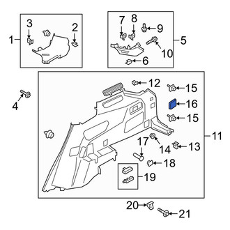 Ford OE - Rear Right Interior Quarter Panel Trim Panel Insert