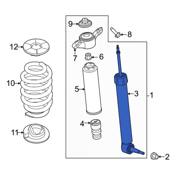 Ford OE LB5Z18125U Rear Suspension Shock Absorber