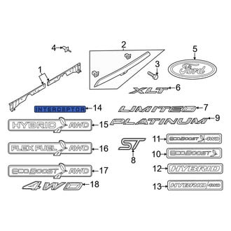 Ford OE - Rear Deck Lid Emblem