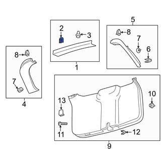 Ford OE - Right Quarter Panel Trim Panel Clip