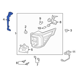 Ford OE - Rear Left Tail Light Cover