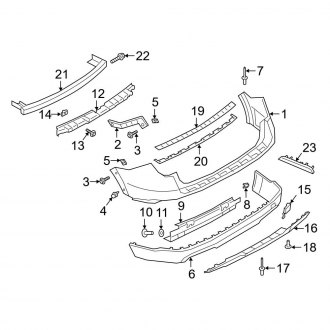 Ford OE - Rear Bumper - Bumper & Components (W/O Trailer Tow)