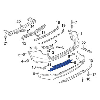 Ford OE - Rear Bumper Cover Support Rail