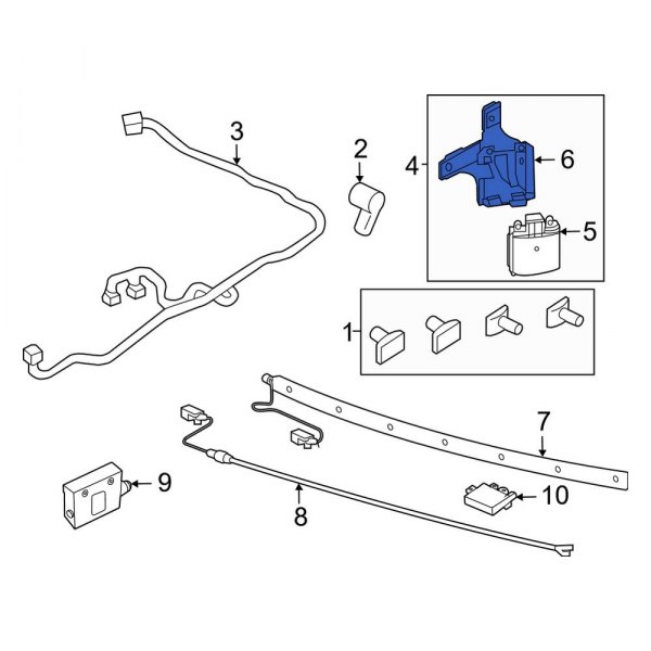 Blind Spot Detection System Warning Sensor Bracket