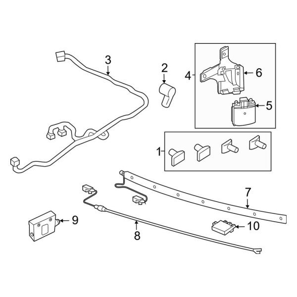 Rear Bumper - Electrical Components (With Trailer Tow)