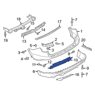 Ford OE - Rear Bumper Cover Support Rail
