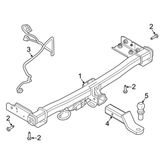 Ford OE - Rear Bumper - Trailer Hitch Components (W/O Trailer Tow, Accessory), (ST / ST-Line)