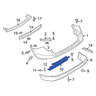 Ford OE - Rear Bumper Cover Support Rail